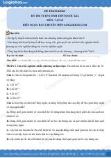 Đề tham khảo thi Vật lí THPT (Đề số 9) - có lời giải chi tiết